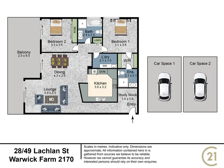 Floorplan of Homely apartment listing, 28/49 Lachlan Street, Warwick Farm NSW 2170