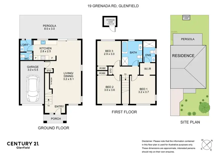 Floorplan of Homely house listing, 19 Grenada Road, Glenfield NSW 2167