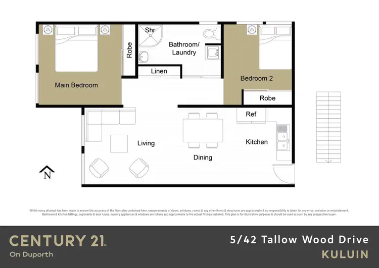 Floorplan of Homely unit listing, 5/42 Tallow Wood Drive, Kuluin QLD 4558