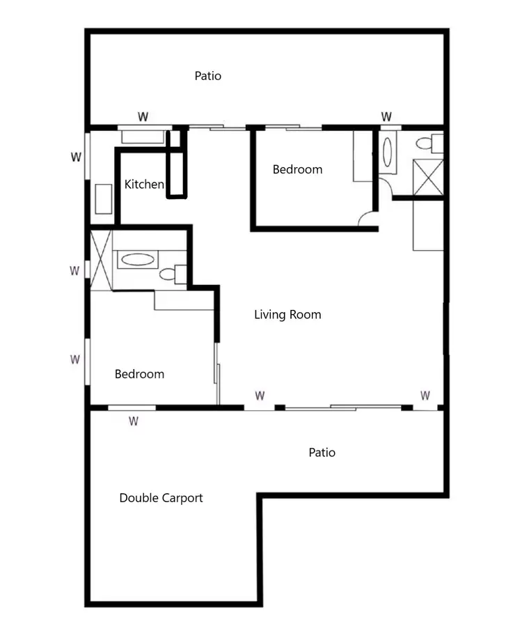 Floorplan of Homely semi-detached listing, 1/13 Ti Tree Street, Port Douglas QLD 4877