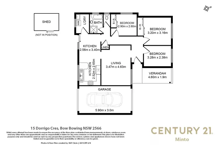Floorplan of Homely house listing, 15 Dorrigo Crescent, Bow Bowing NSW 2566
