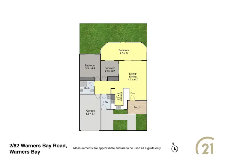 Floorplan of Homely unit listing, 2/82 Warners Bay Road, Warners Bay NSW 2282