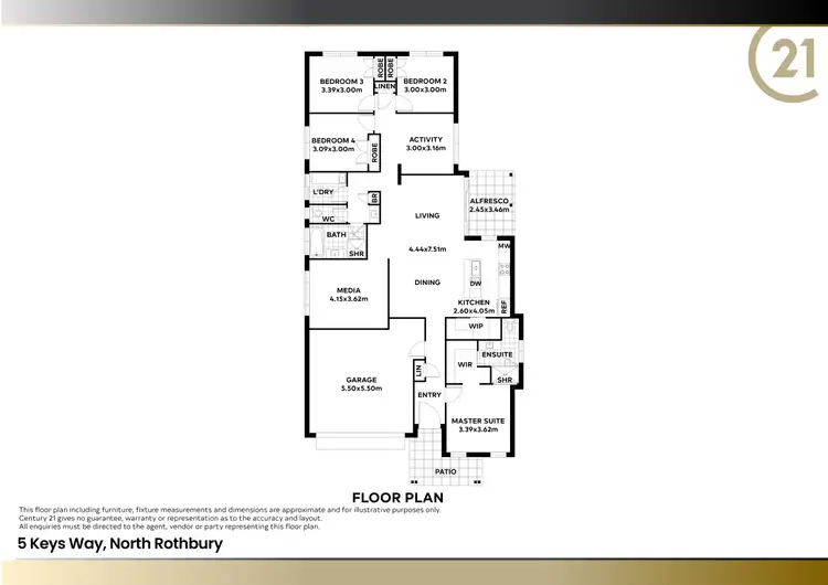 Floorplan of Homely house listing, 5 Keys Way, North Rothbury NSW 2335