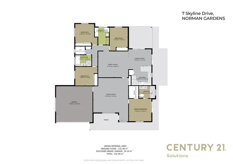 Floorplan of Homely house listing, 7 Skyline Drive, Norman Gardens QLD 4701
