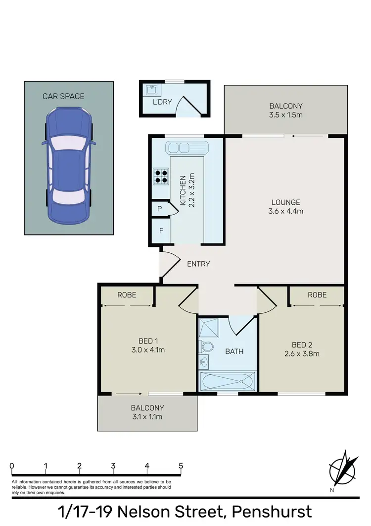 Floorplan of Homely apartment listing, 1/17-19 Nelson Street, Penshurst NSW 2222