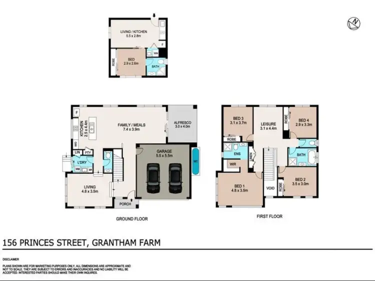 Floorplan of Homely house listing, 156 & 156A Princes Street, Riverstone NSW 2765