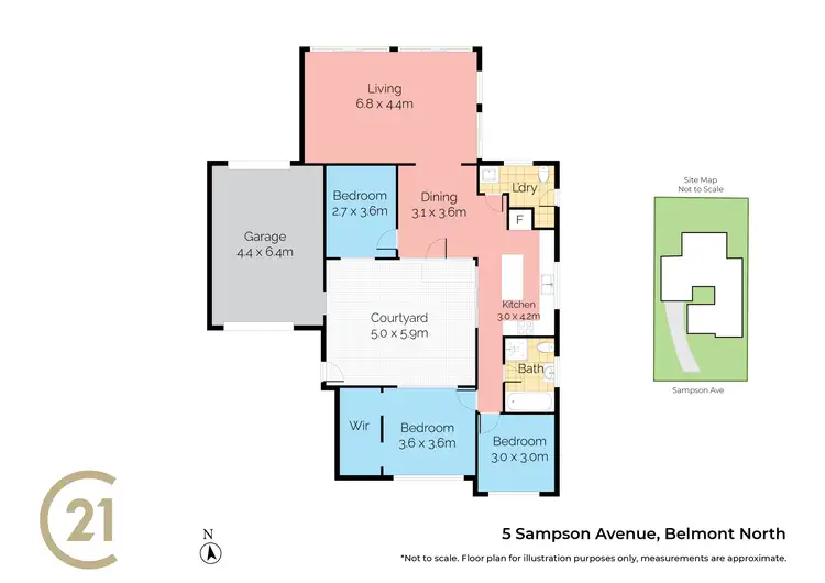 Floorplan of Homely house listing, 5 Sampson Avenue, Belmont North NSW 2280