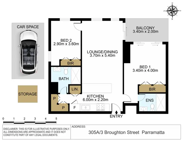 Floorplan of Homely apartment listing, 305A/3 Broughton Street, Parramatta NSW 2150