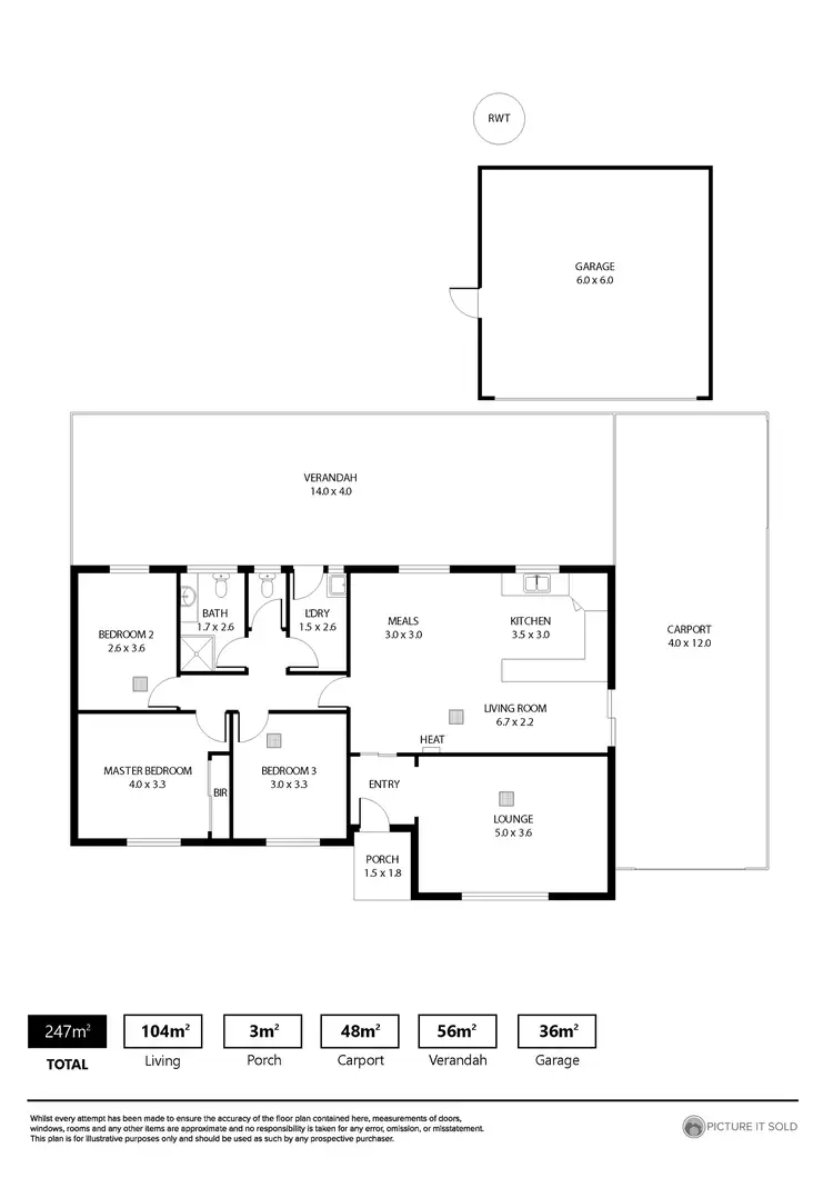 Floorplan of Homely house listing, 1 Pearson Street, Parafield Gardens SA 5107