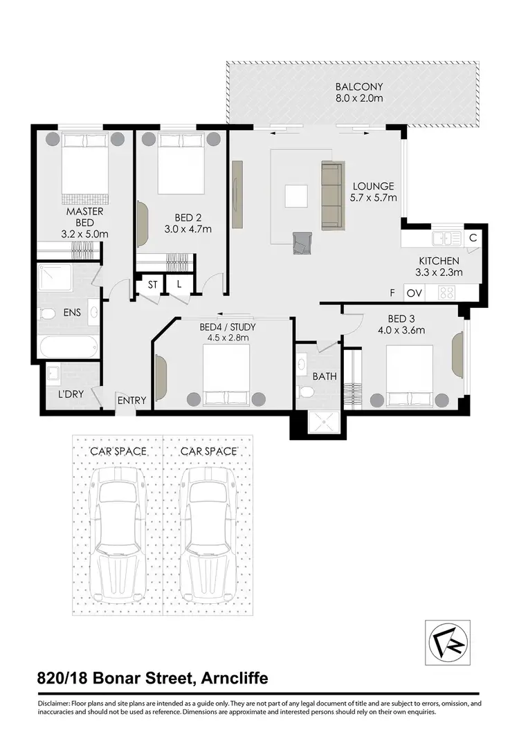 Floorplan of Homely apartment listing, 820/18 Bonar Street, Arncliffe NSW 2205