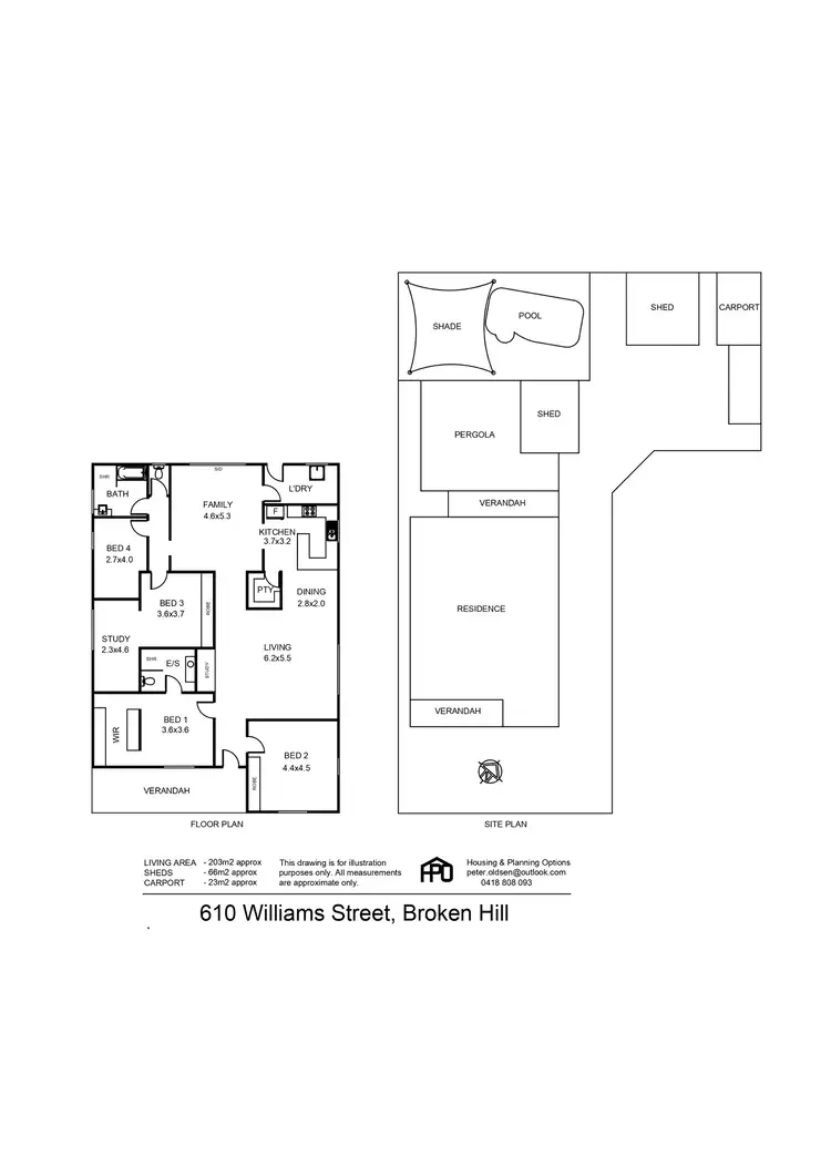 Floorplan of Homely house listing, 610 Williams Street, Broken Hill NSW 2880