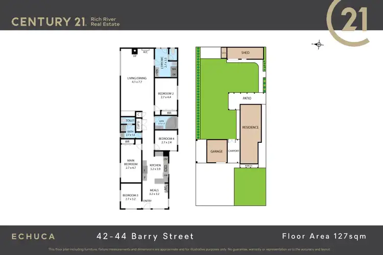 Floorplan of Homely house listing, 42 - 44 Barry Street, Echuca VIC 3564