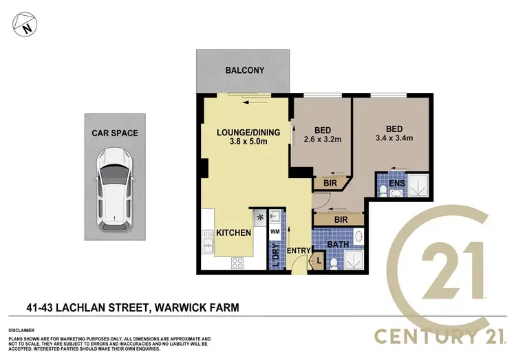 Floorplan of Homely unit listing, 7/41-43 Lachlan Street, Warwick Farm NSW 2170