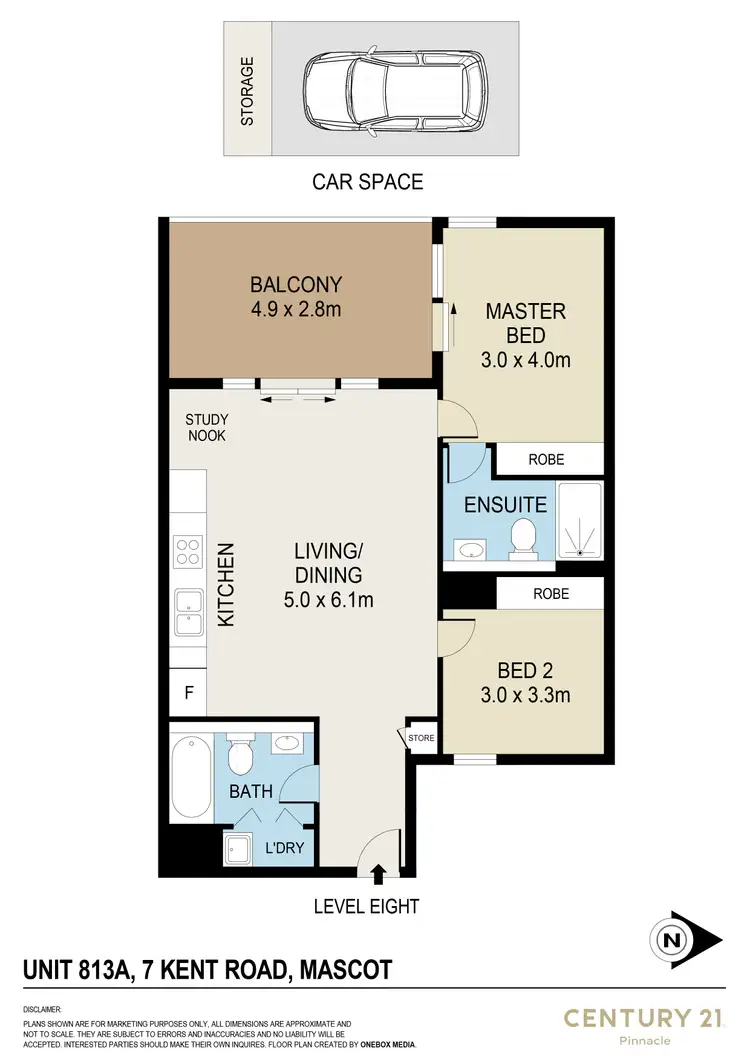 Floorplan of Homely apartment listing, 813a/7-9 Kent Road, Mascot NSW 2020