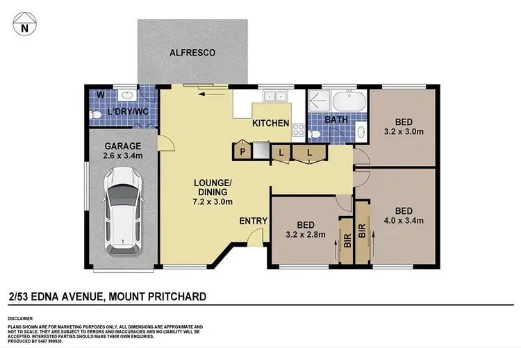 Floorplan of Homely villa listing, 2/53 Edna Avenue, Mount Pritchard NSW 2170