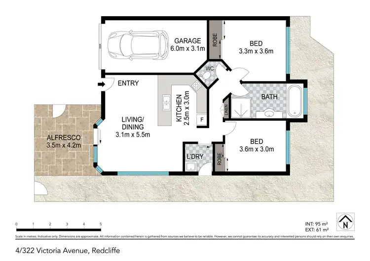Floorplan of Homely unit listing, 4/322 Victoria Avenue, Redcliffe QLD 4020