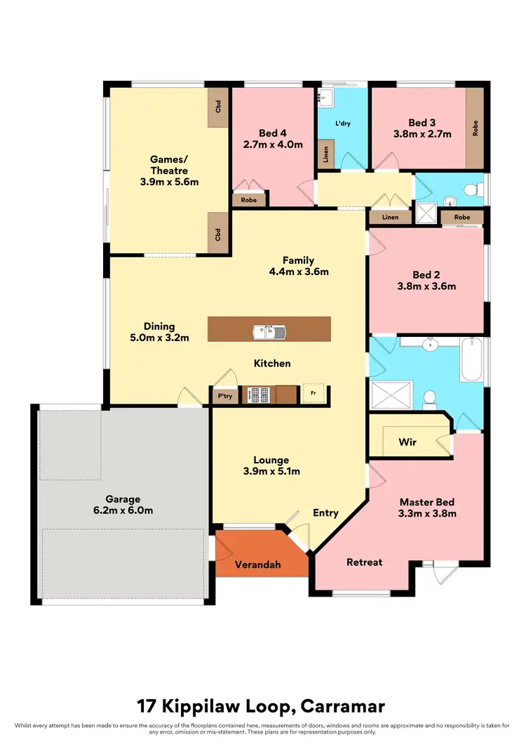 Floorplan of Homely house listing, 17 Kippilaw Loop, Carramar WA 6031