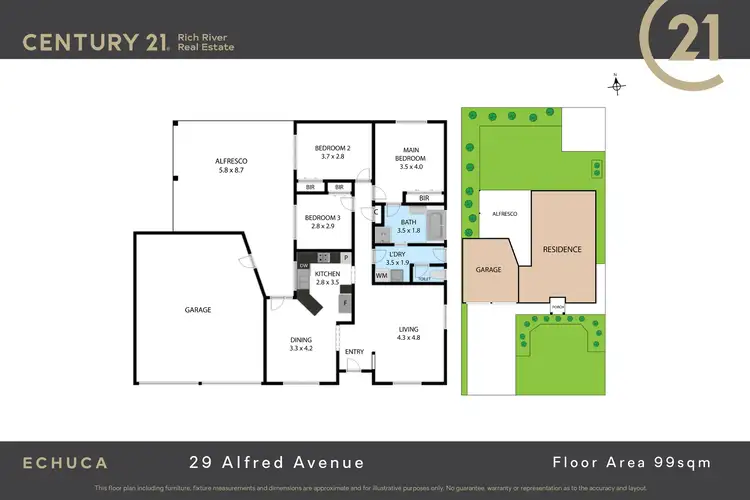 Floorplan of Homely house listing, 29 Alfred Avenue, Echuca VIC 3564
