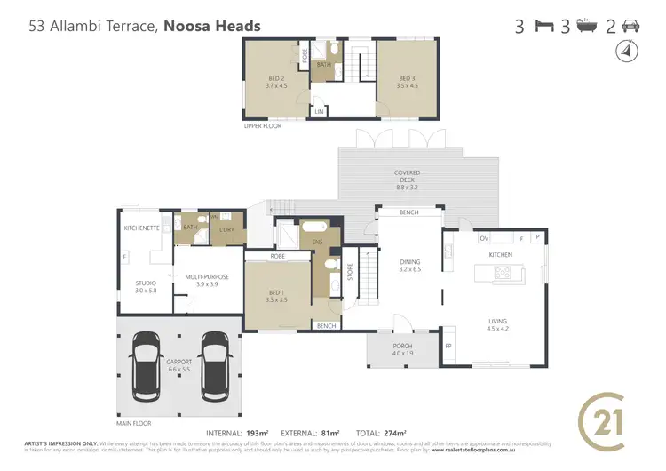 Floorplan of Homely house listing, 53 Allambi Terrace, Noosa Heads QLD 4567