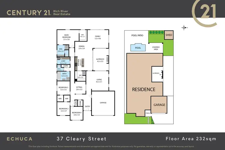 Floorplan of Homely house listing, 37 Cleary Street, Echuca VIC 3564