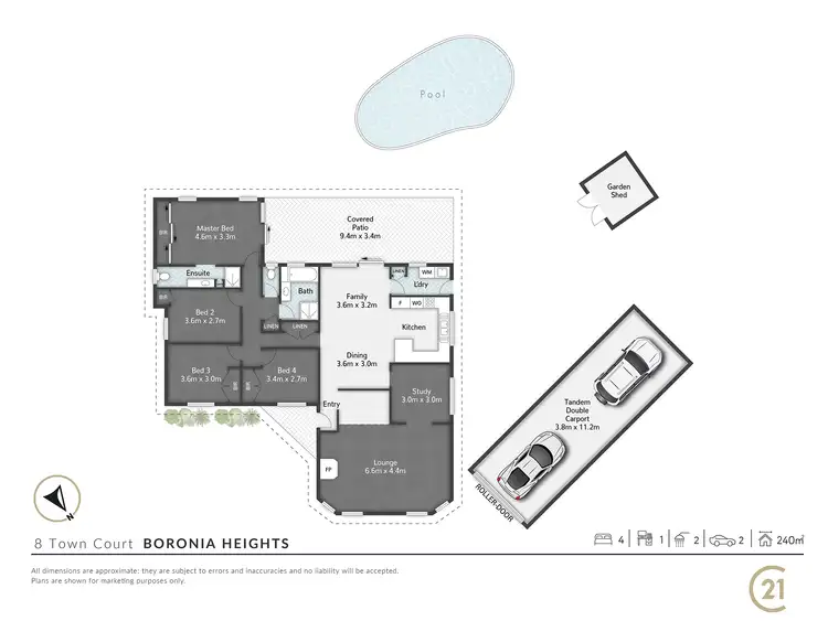 Floorplan of Homely house listing, 8 Town Court, Boronia Heights QLD 4124