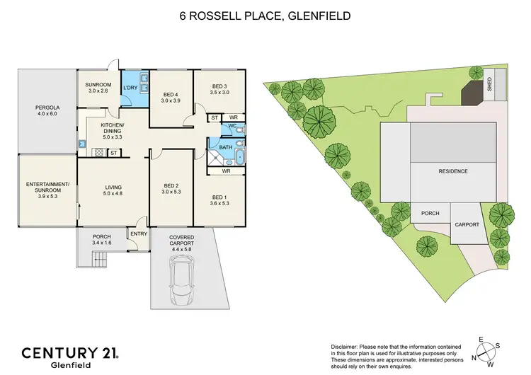 Floorplan of Homely house listing, 6 Rossell Place, Glenfield NSW 2167