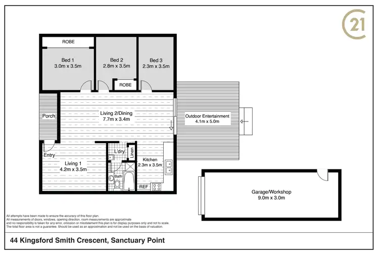 Floorplan of Homely house listing, 44 Kingsford Smith Crescent, Sanctuary Point NSW 2540