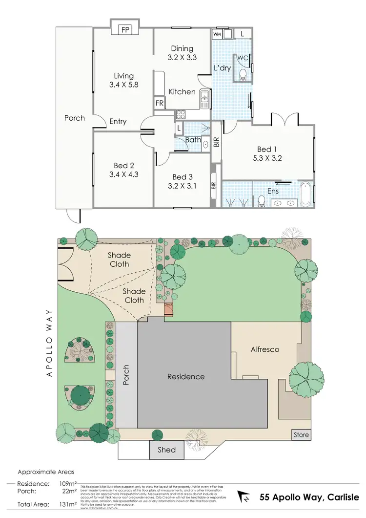 Floorplan of Homely house listing, 55 Apollo Way, Carlisle WA 6101