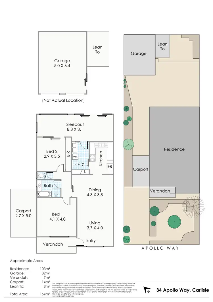 Floorplan of Homely house listing, 34 Apollo Way, Carlisle WA 6101