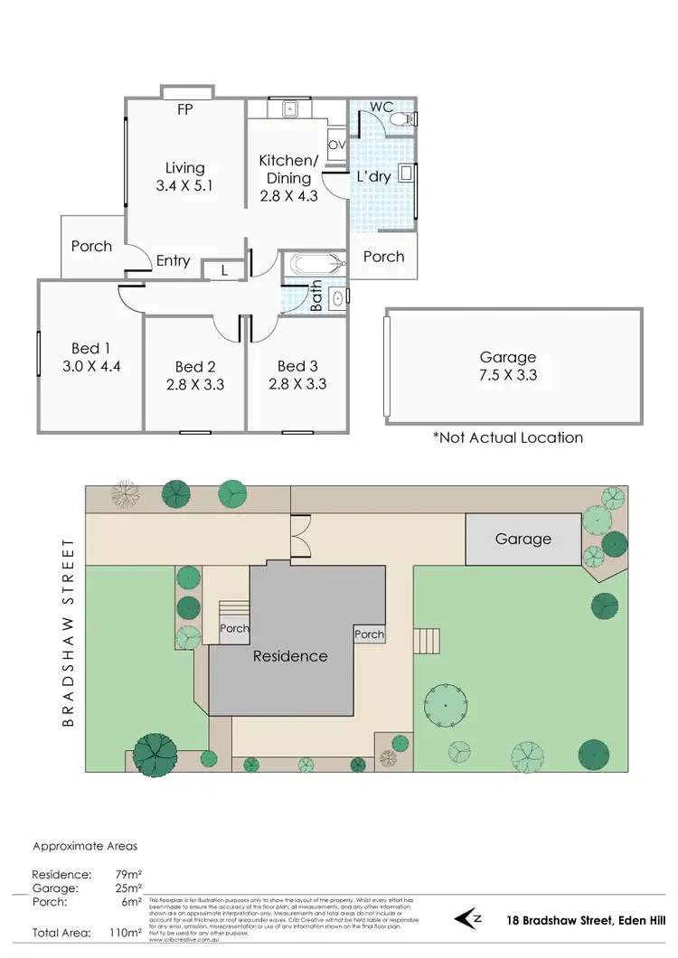 Floorplan of Homely house listing, 18 Bradshaw Street, Eden Hill WA 6054