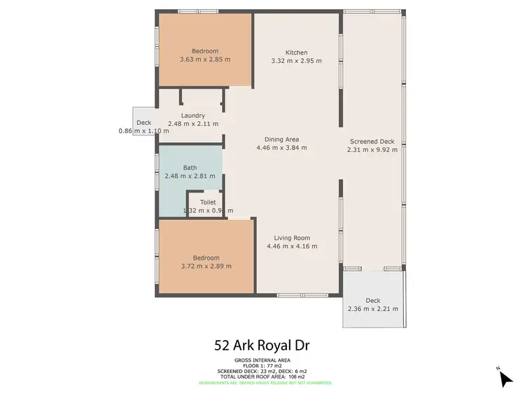Floorplan of Homely house listing, 52 Ark Royal Drive, Cooloola Cove QLD 4580