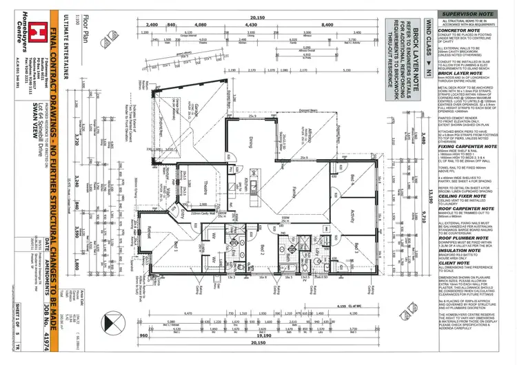 Floorplan of Homely house listing, 16 Spinebill Drive, Swan View WA 6056