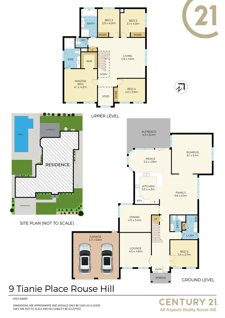 Floorplan of Homely house listing, 9 Tianie Place, Rouse Hill NSW 2155