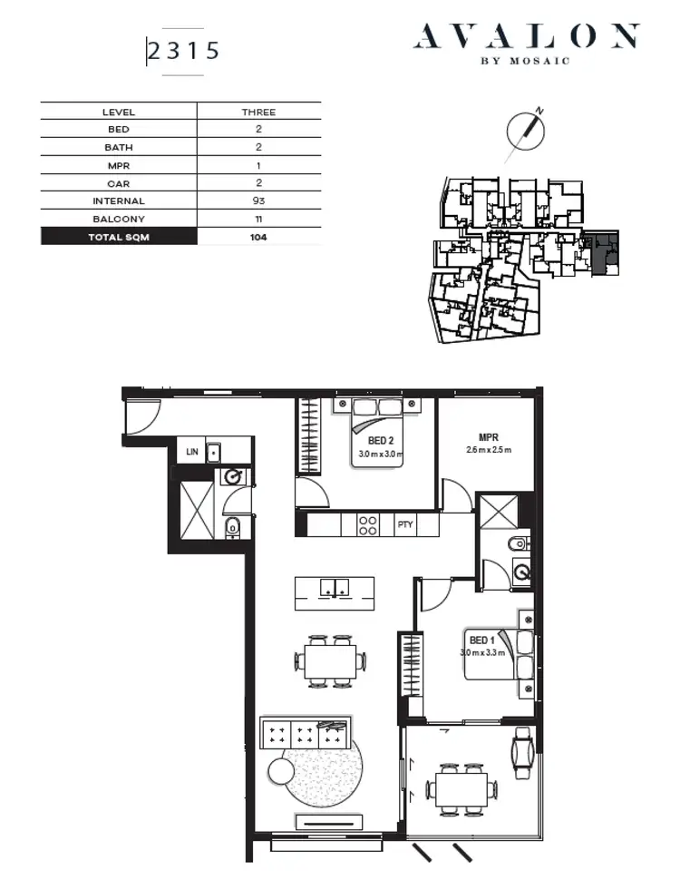 Floorplan of Homely unit listing, 2315/100 Duporth Avenue, Maroochydore QLD 4558