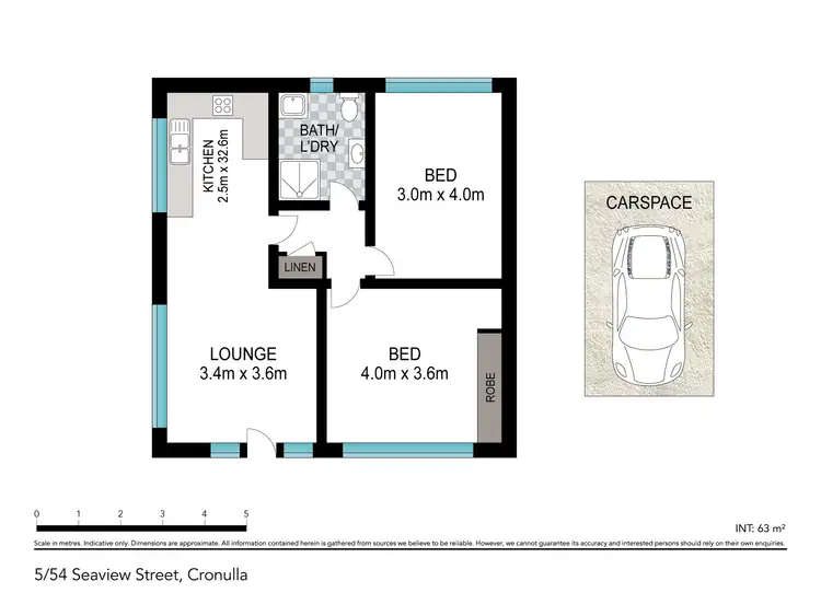Floorplan of Homely unit listing, 5/54 Seaview Street, Cronulla NSW 2230