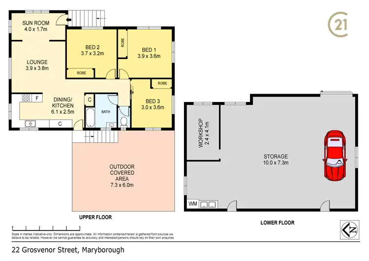 Floorplan of Homely house listing, 22 Grosvenor Street, Maryborough QLD 4650