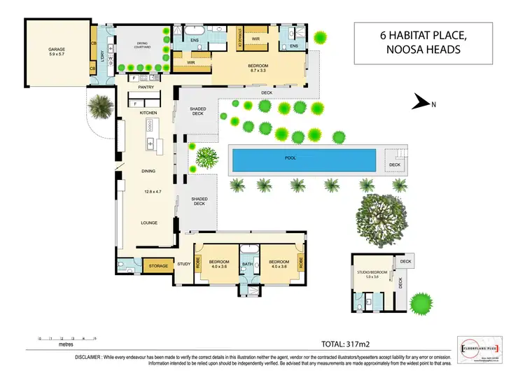Floorplan of Homely house listing, 6 Habitat Place, Noosa Heads QLD 4567