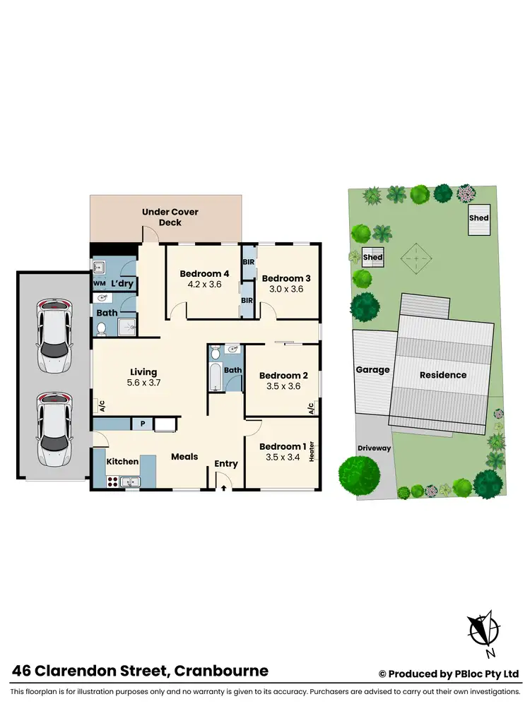 Floorplan of Homely house listing, 46 Clarendon Street, Cranbourne VIC 3977