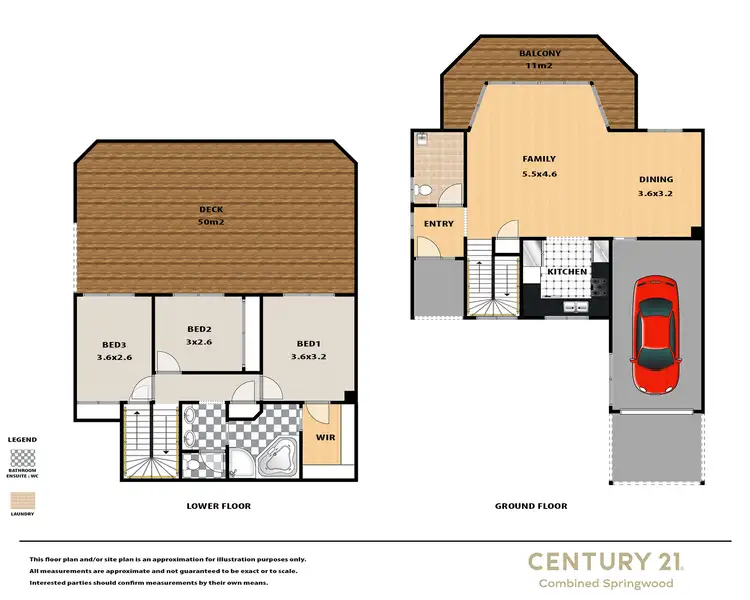 Floorplan of Homely semi-detached listing, 1/10A Paterson Road, Springwood NSW 2777