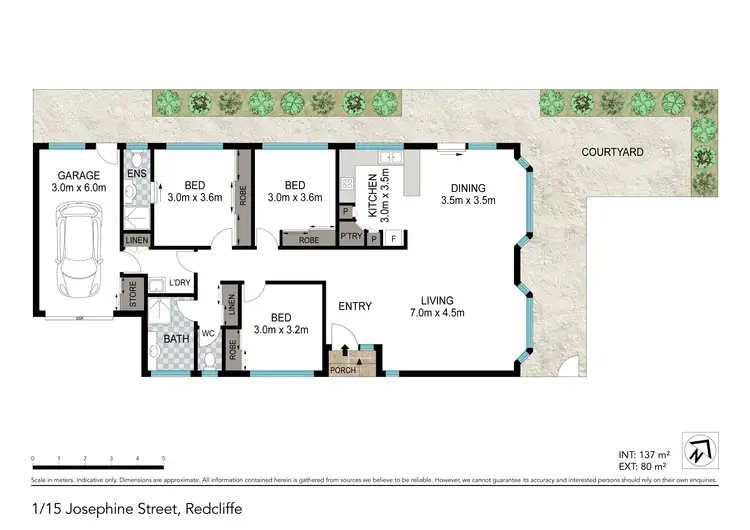 Floorplan of Homely unit listing, 1/15 Josephine Street, Redcliffe QLD 4020