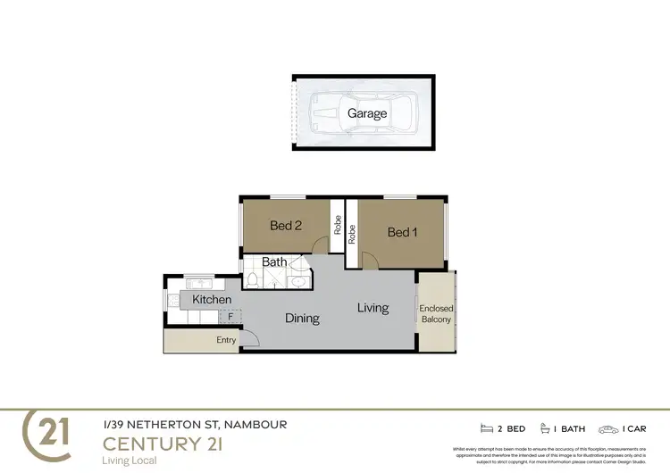 Floorplan of Homely unit listing, 1/39 Netherton Street, Nambour QLD 4560