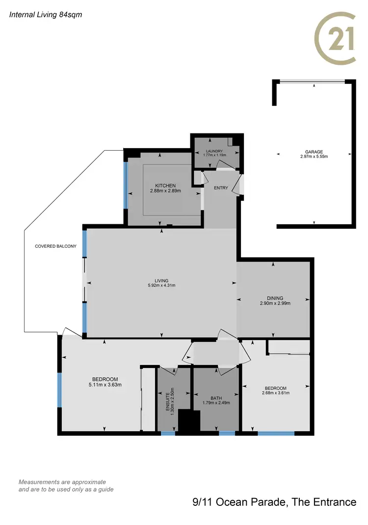 Floorplan of Homely unit listing, 9/11-13 Ocean Parade, The Entrance NSW 2261
