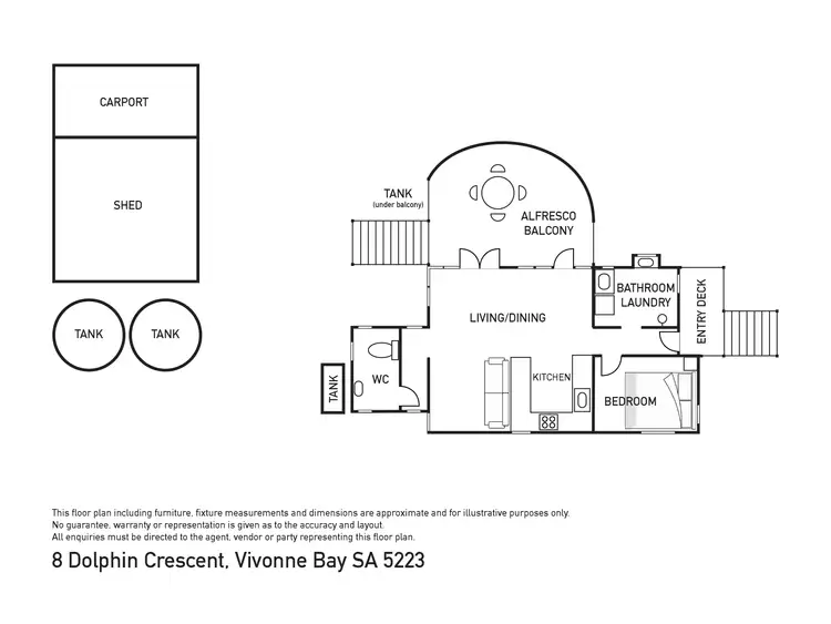 Floorplan of Homely house listing, 8 Dolphin Crescent, Vivonne Bay SA 5223