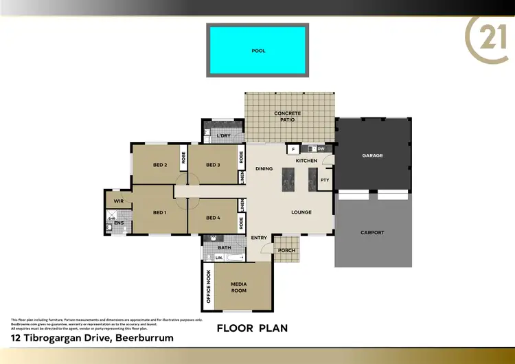 Floorplan of Homely house listing, 12 Tibrogargan Drive, Beerburrum QLD 4517