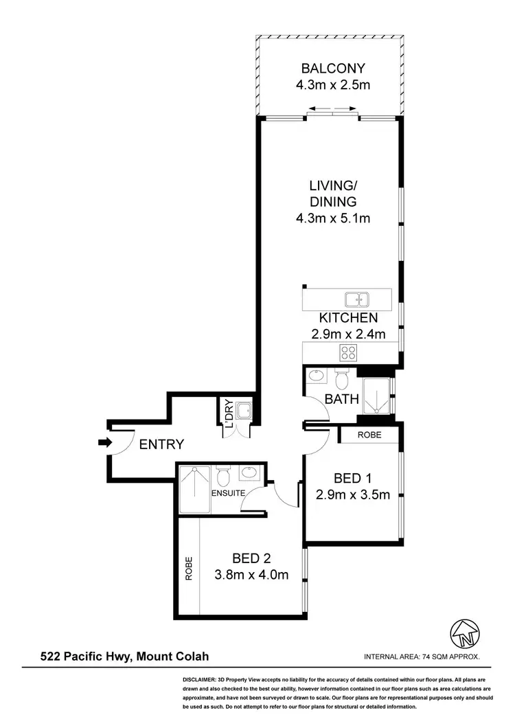 Floorplan of Homely apartment listing, 21/522-524 Pacific Highway, Mount Colah NSW 2079