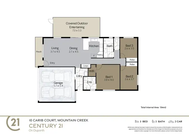 Floorplan of Homely house listing, 10 Carib Court, Mountain Creek QLD 4557