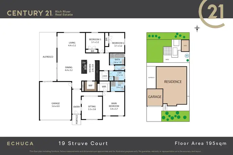 Floorplan of Homely house listing, 19 Struve Court, Echuca VIC 3564