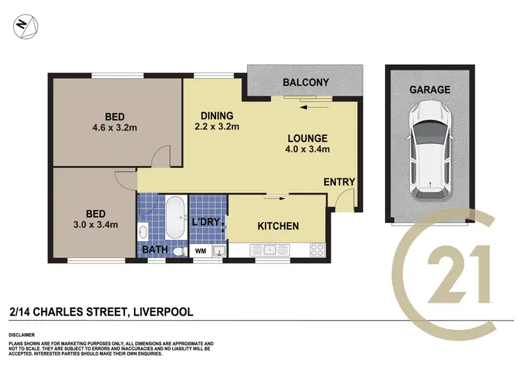 Floorplan of Homely unit listing, 2/14 Charles Street, Liverpool NSW 2170