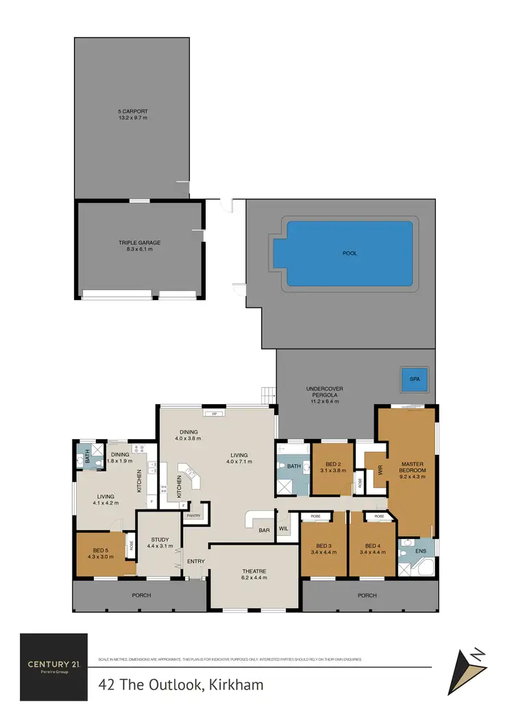 Floorplan of Homely rural property listing, 42 The Outlook, Kirkham NSW 2570