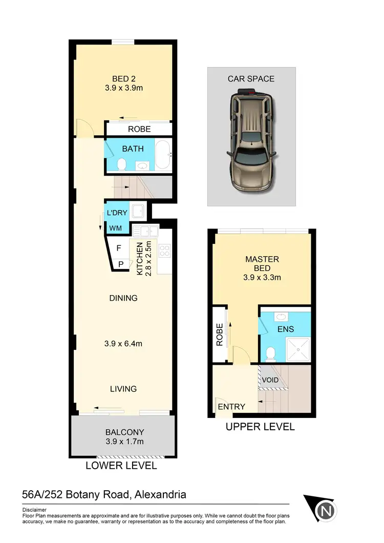 Floorplan of Homely apartment listing, 56/252 Botany Road, Alexandria NSW 2015
